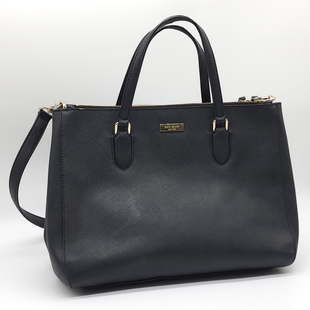 Kate Spade New York Black Leighann Laurel Way Lane Satchel Shoulder Bag Handbag - Picture 11 of 16